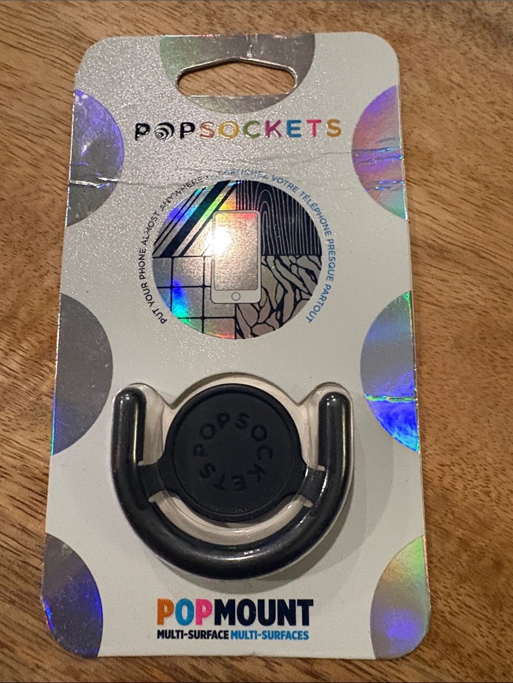 PopSocket Multi-Surface Phone Mount in Black and Blue Accents
